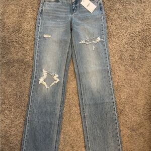Classic Light Blue Straight Leg Jeans